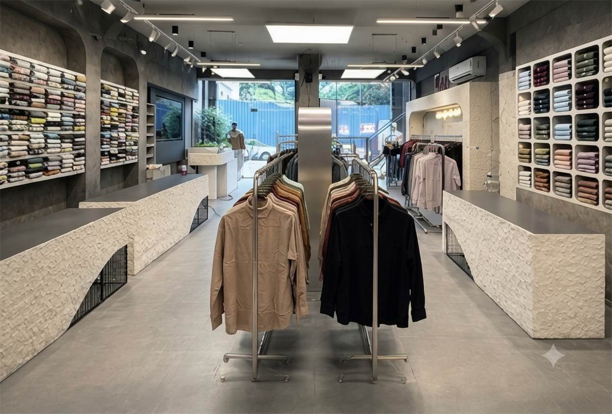 Shirt rail inside DAAX Edappal