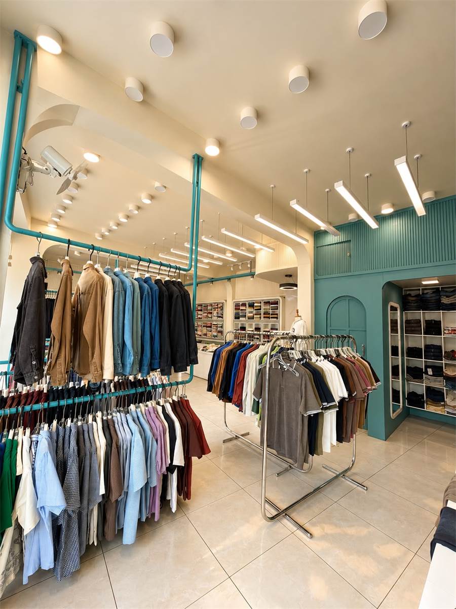Menswear racks at DAAX Valanchery